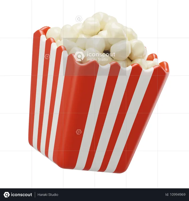 Popcorn  3D Icon