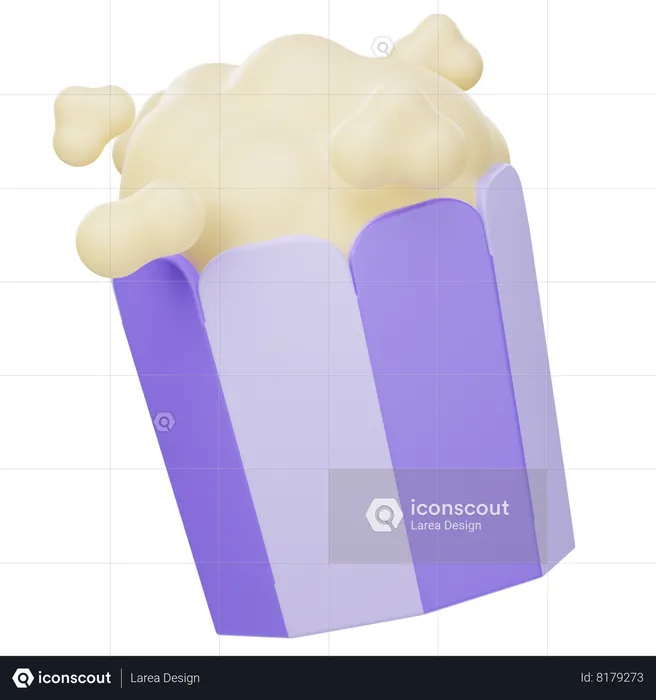 Popcorn  3D Icon