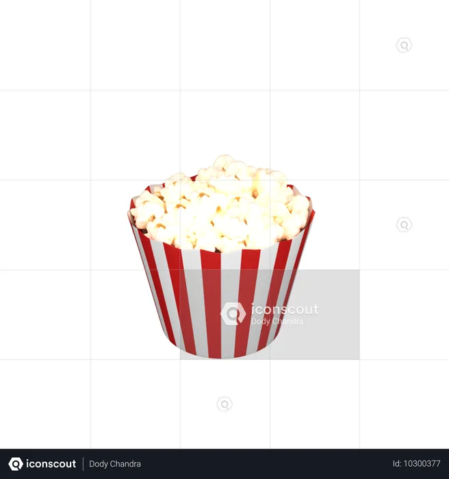 Popcorn  3D Icon