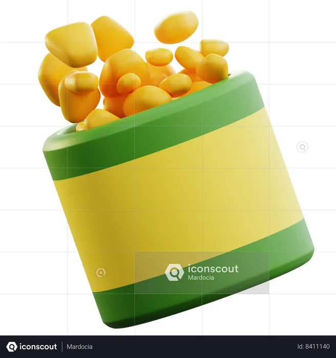 Popcorn Bowl  3D Icon