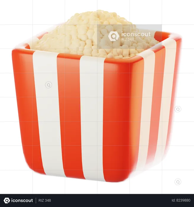 Popcorn Bucket  3D Icon