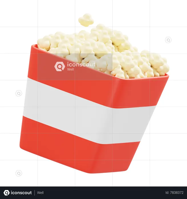 Popcorn Bucket  3D Icon