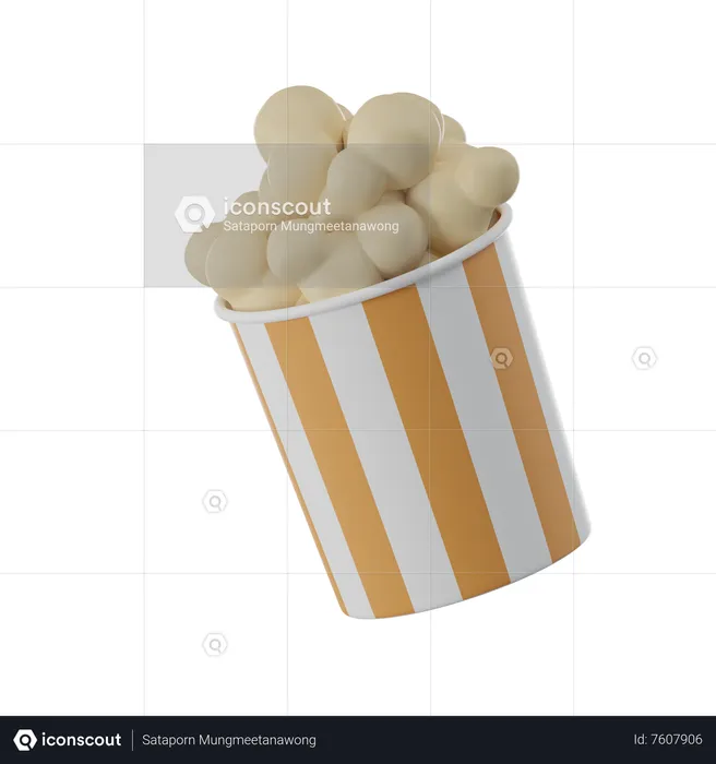 Popcorn Bucket  3D Icon