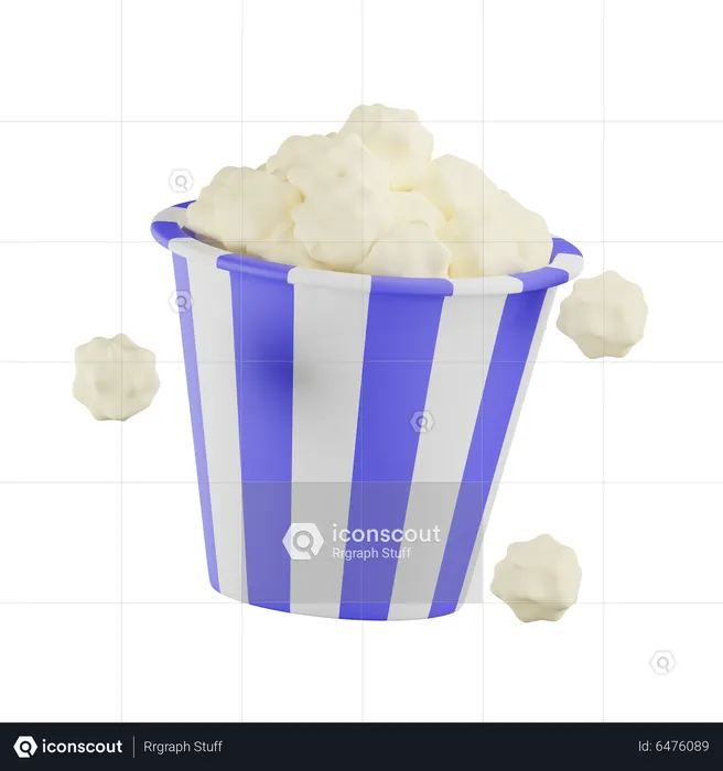 Popcorn-Eimer  3D Icon