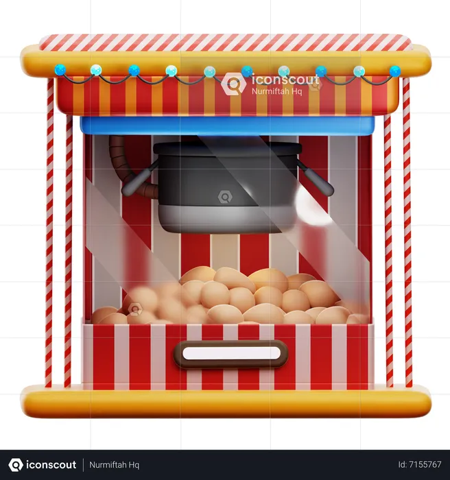 Popcorn Machine  3D Icon