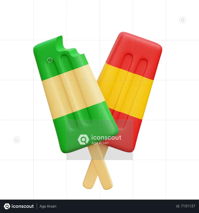 Popsicle  3D Icon