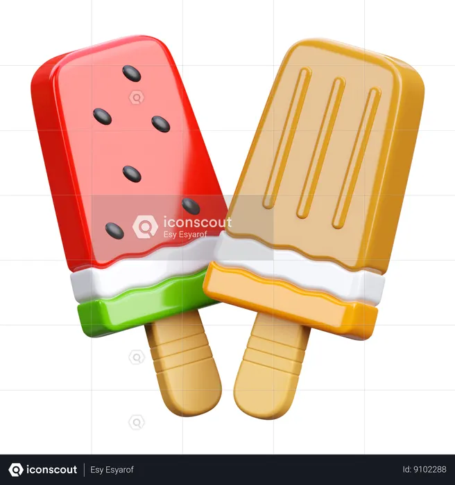 Popsicle  3D Icon