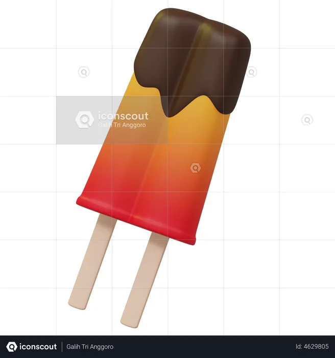 Popsicle  3D Illustration