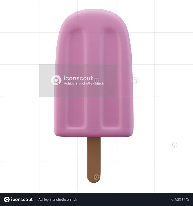 Popsicle Pink  3D Icon