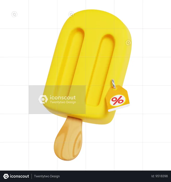 Popsicle Discount  3D Icon
