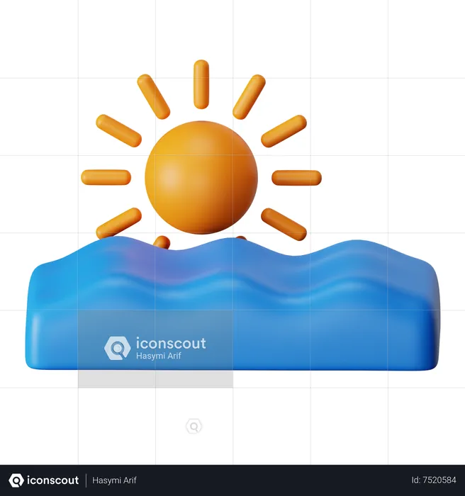 Pôr do sol  3D Icon