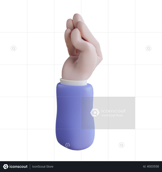 Porfavor Hand Gesture 3D Illustration