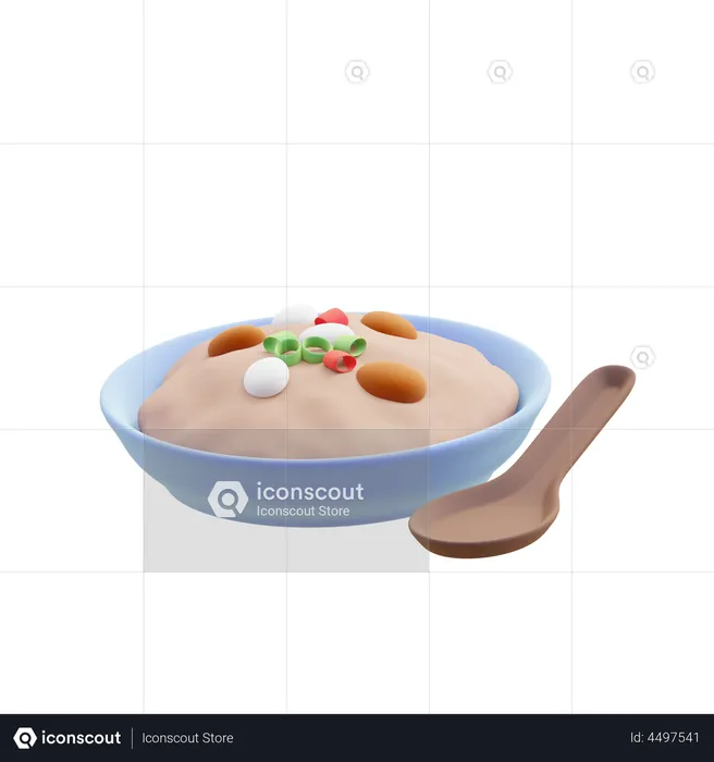 Porridge  3D Illustration