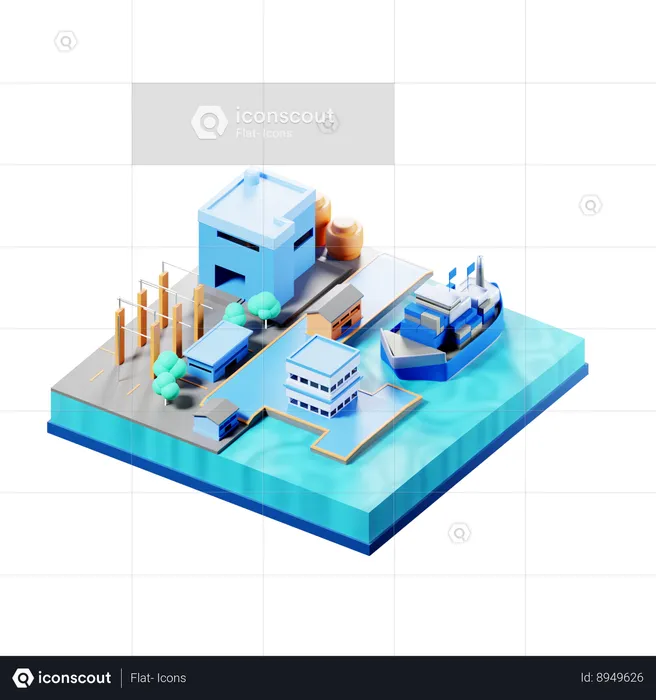 Porta  3D Icon