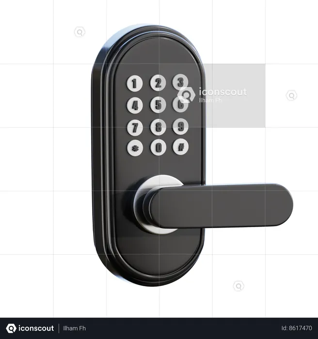 Porta de casa inteligente  3D Icon