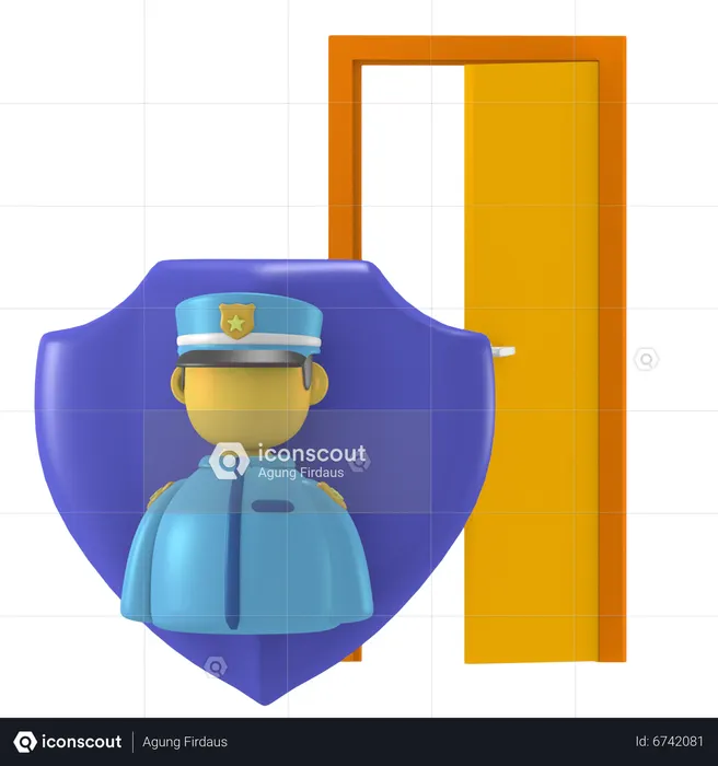Guarda de porta  3D Icon