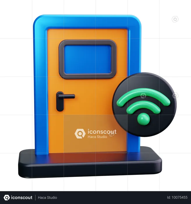 Porta inteligente  3D Icon