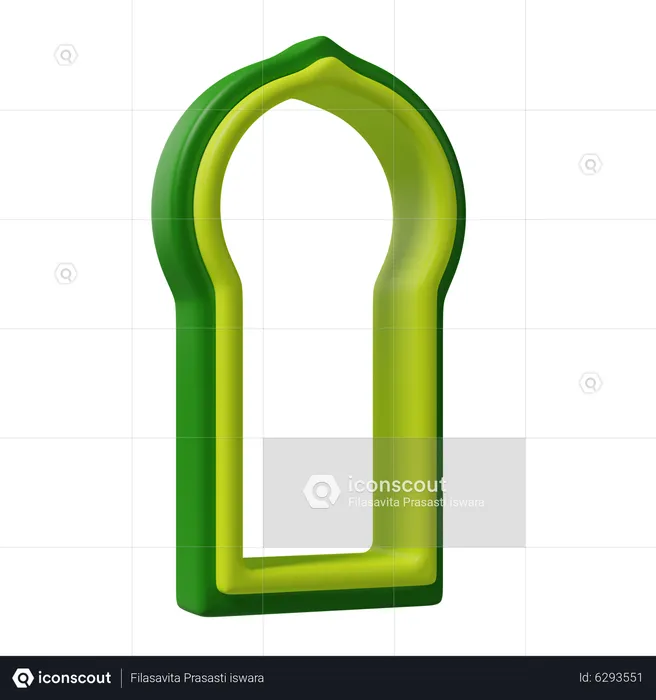 Porta da mesquita  3D Icon