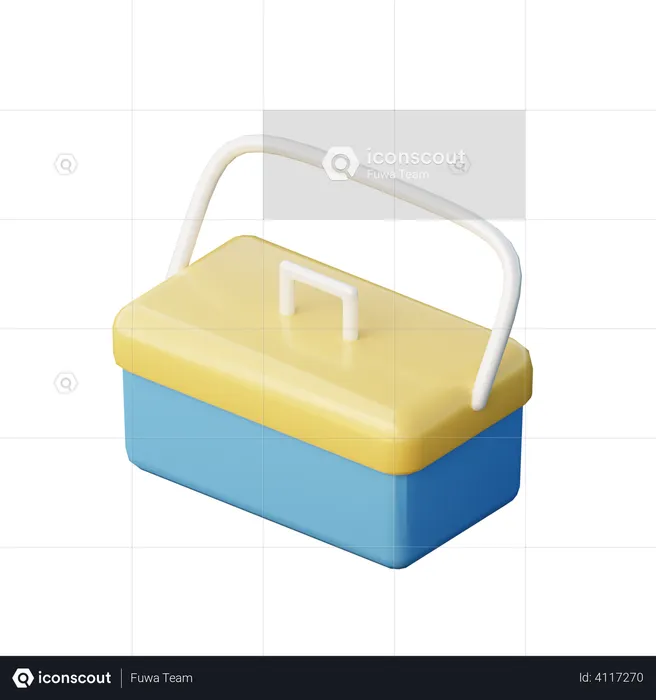 Portable Freezer Box  3D Illustration