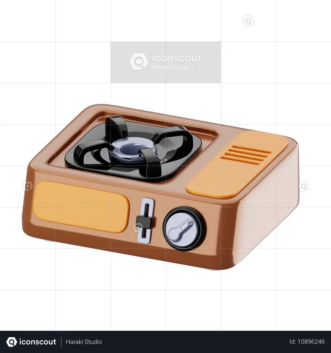 Portable Gas Stove  3D Icon