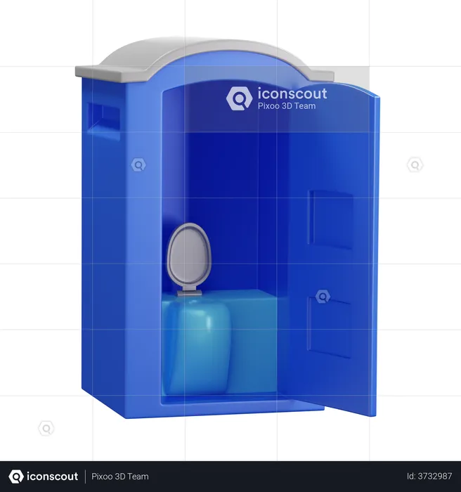 Portable Toilet  3D Illustration