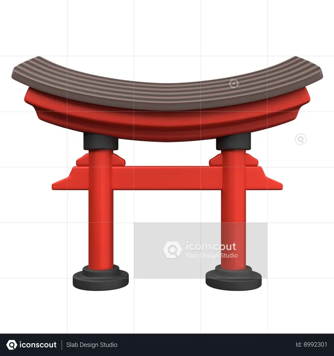 Portão japonês  3D Icon