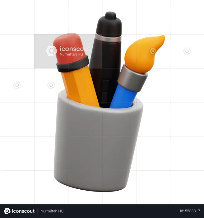 Porte-crayons  3D Icon