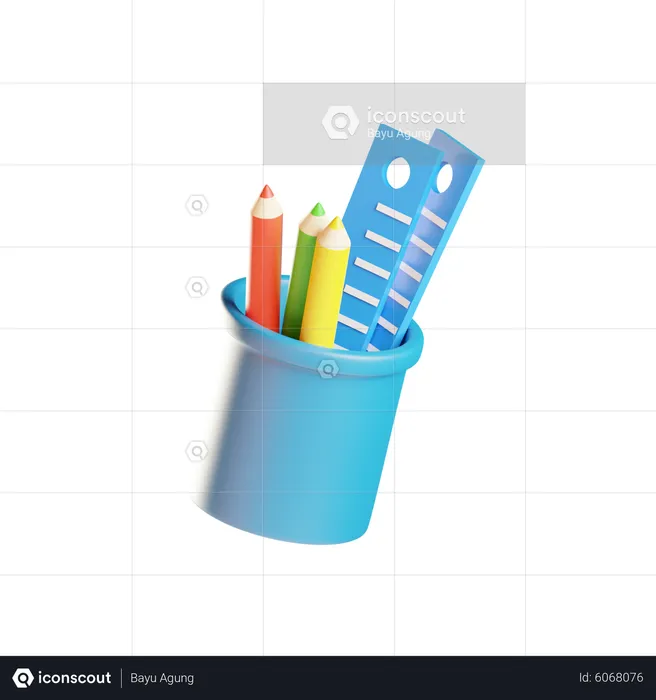 Porte-crayons  3D Icon