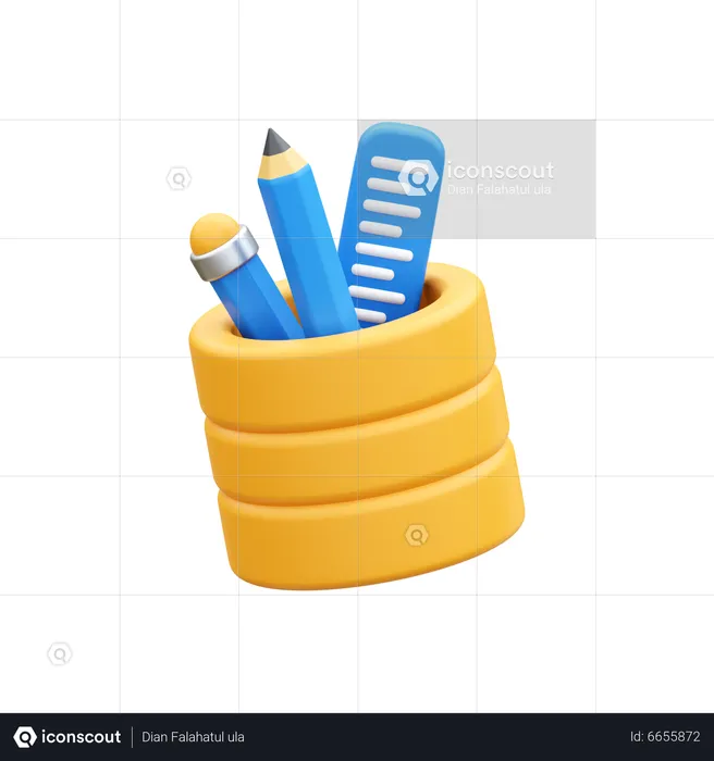 Porte-crayons  3D Icon