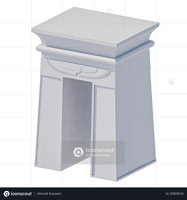 Porte du Temple Egypte  3D Icon