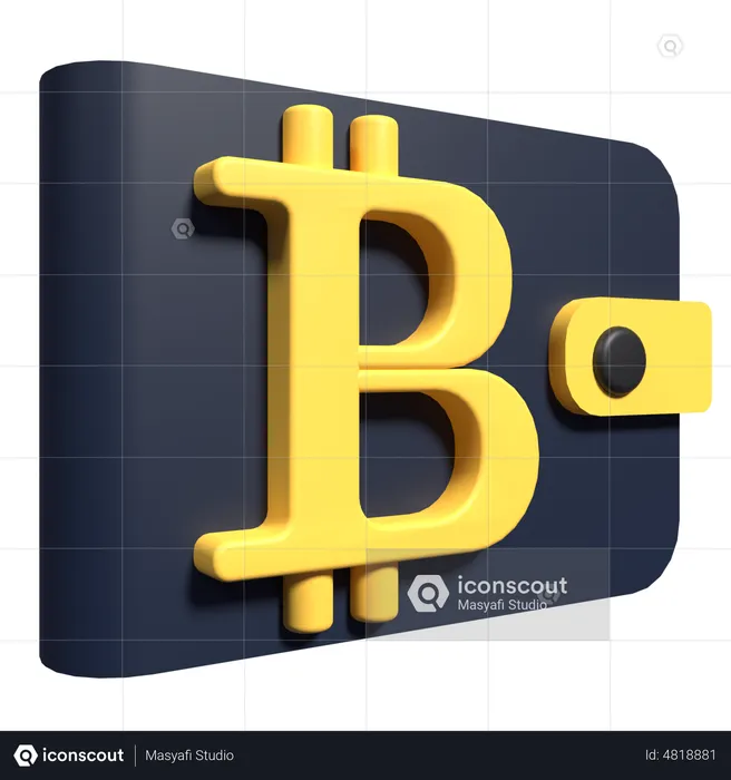 Portefeuille Bitcoin  3D Icon