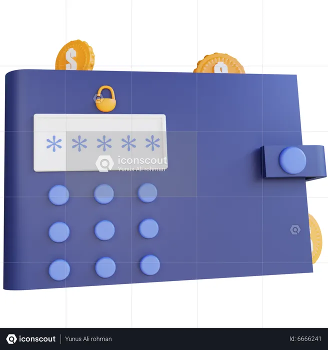 Portefeuille numérique  3D Icon