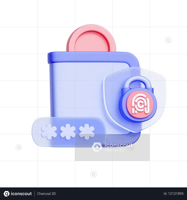 Portefeuille numérique sécurisé  3D Icon