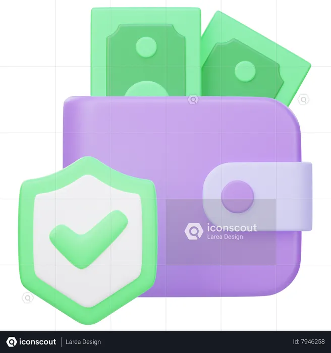 Sécurité du portefeuille  3D Icon