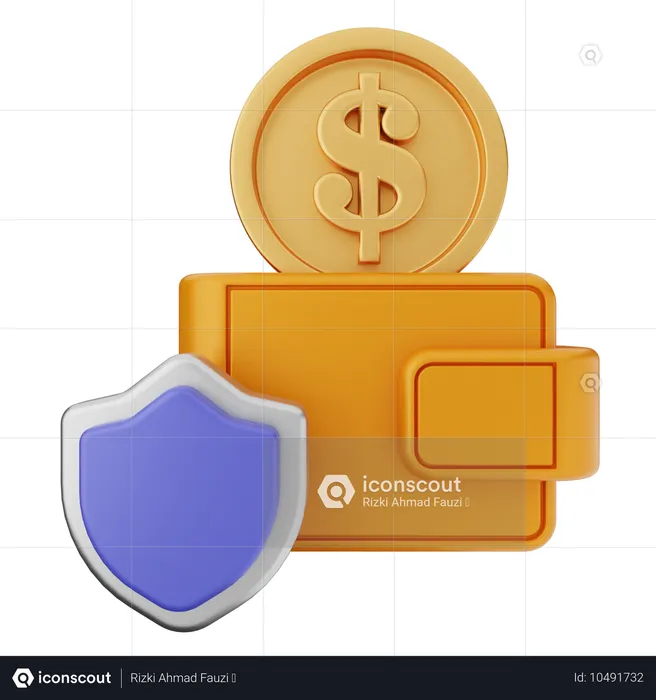 Protection du portefeuille  3D Icon