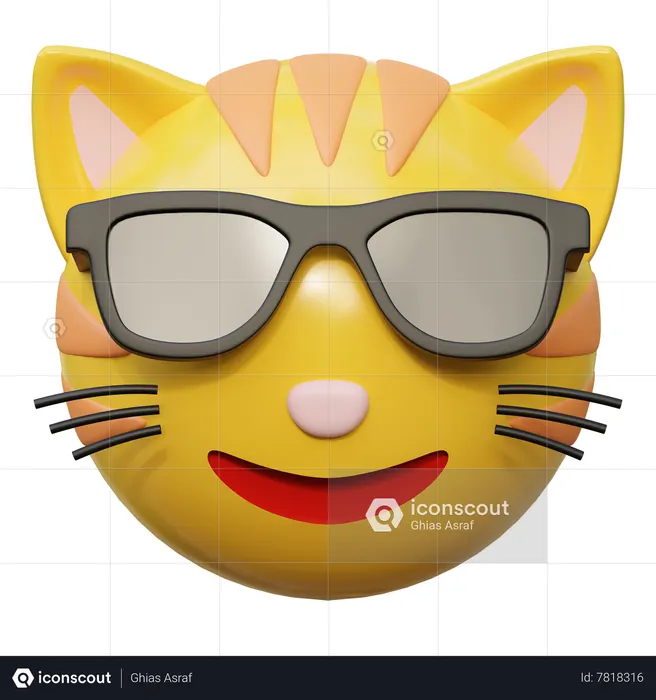 Porter des lunettes noires Emoji 3D Icon