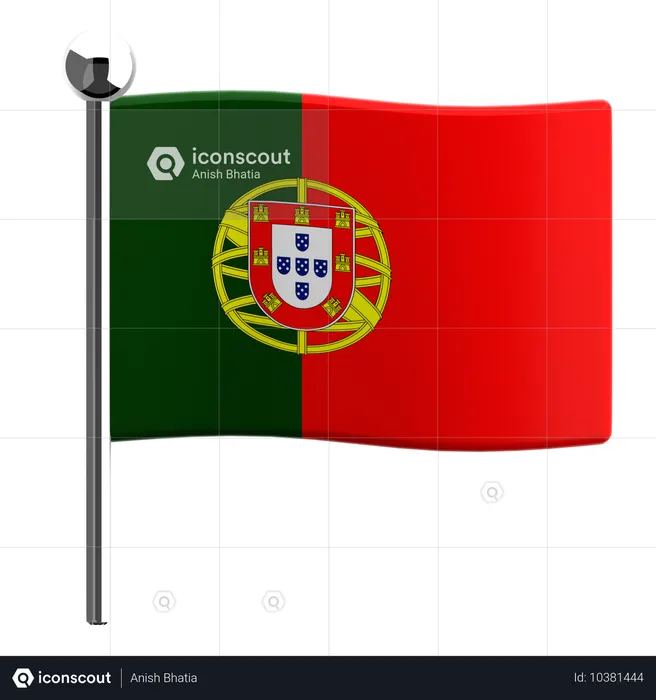 포르투갈 Flag 3D Icon