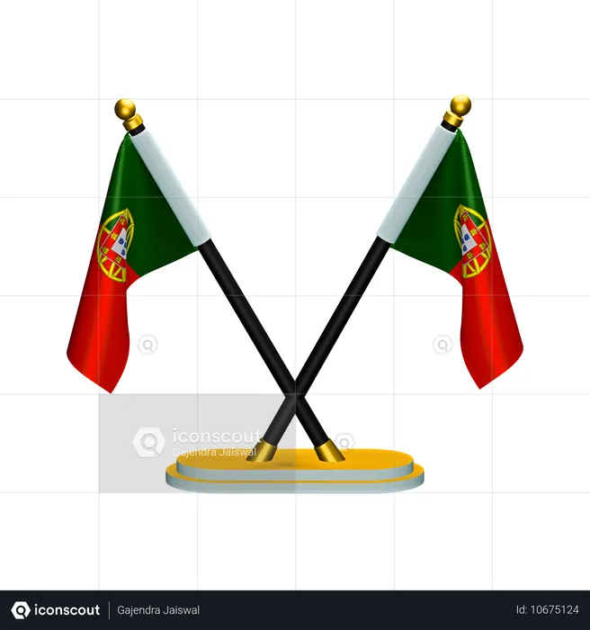 Portugal Flag Flag 3D Icon