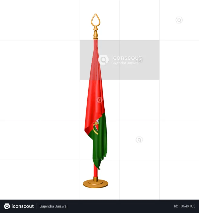 Portugiesische Flagge Flag 3D Icon