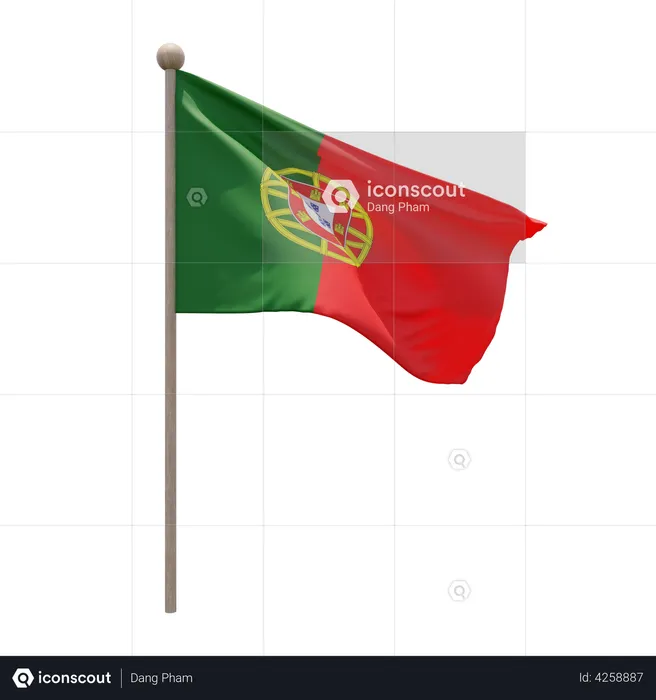 Portugal Flagpole Flag 3D Flag