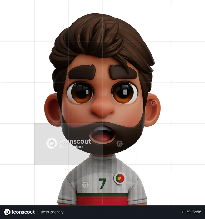 Portugal Player  3D Icon