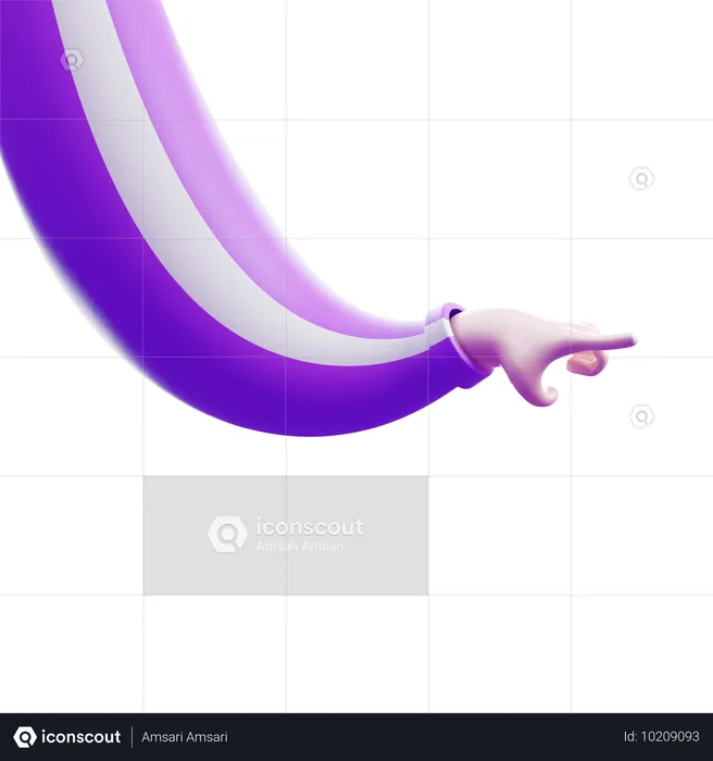 Pose apontando com a mão Emoji 3D Icon