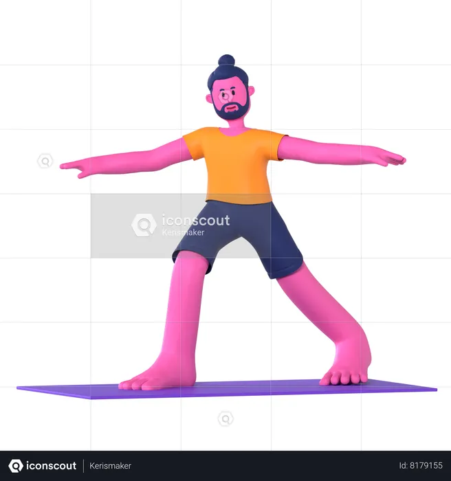 Pose de guerrier  3D Icon