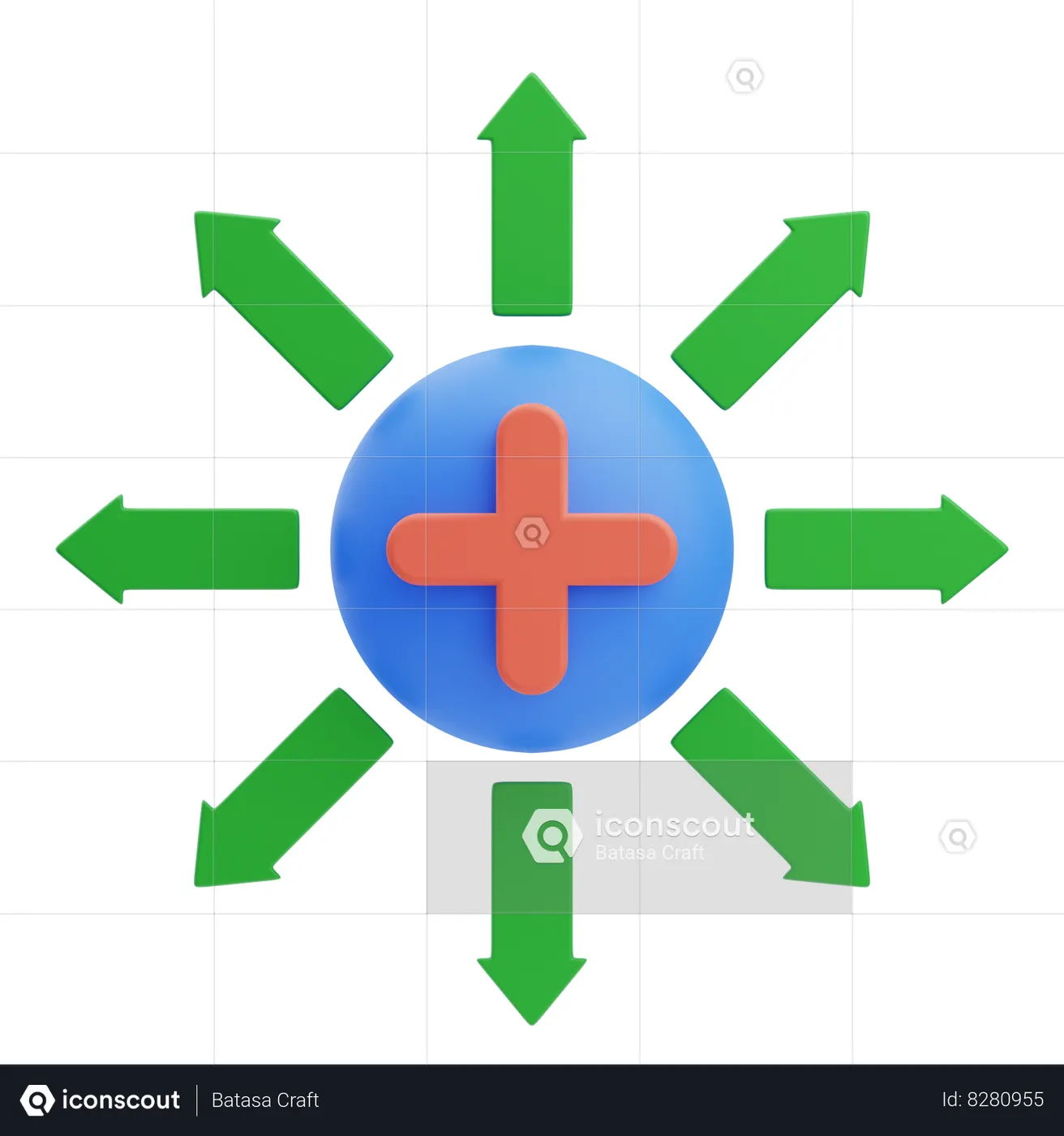 Positive Ion 3D Icon download in PNG, OBJ or Blend format