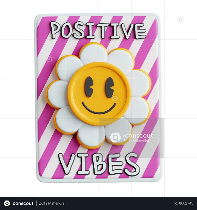 Positive Vibe Sticker  3D Icon