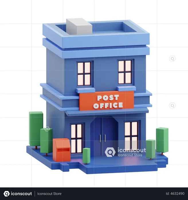 Post Office 3D Illustration download in PNG, OBJ or Blend format