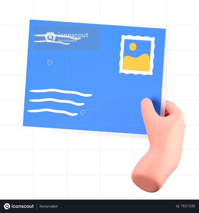 Postcard  3D Icon