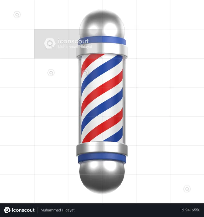 Poste de barbero  3D Icon