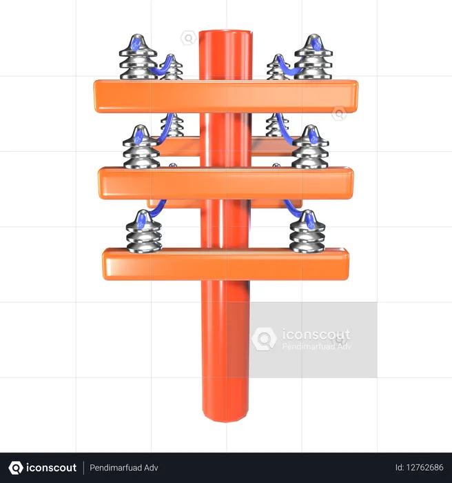 Poste de energia  3D Icon