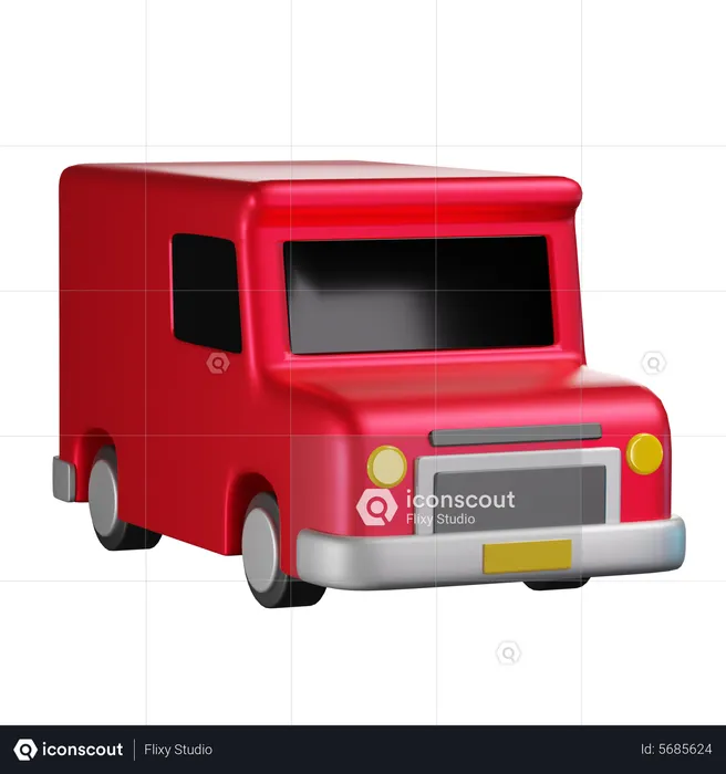 Postman Van  3D Icon